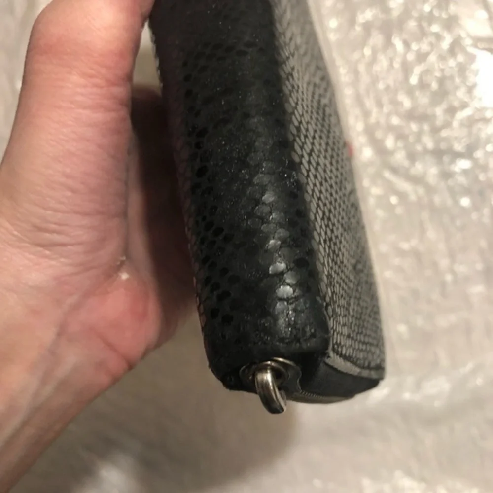 Tory Burch snakeskin embossed clutch wallet